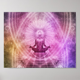 Póster Spiritual Yoga Meditation Zen Colorful