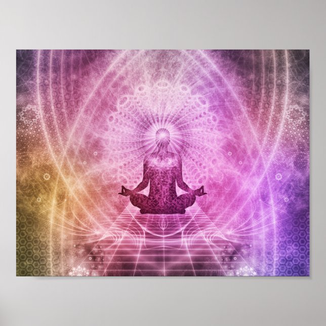 Póster Spiritual Yoga Meditation Zen Colorful (Frente)