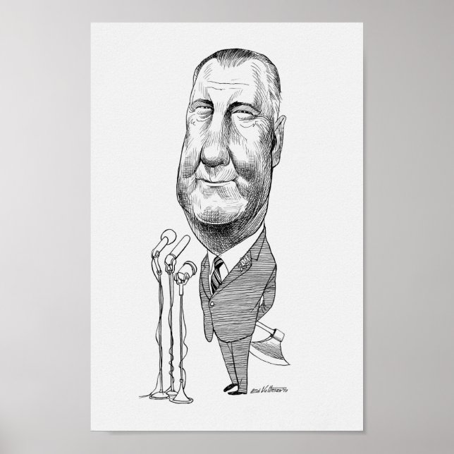 Póster Spiro Agnew Esconde Su Caricatura Ax (Frente)