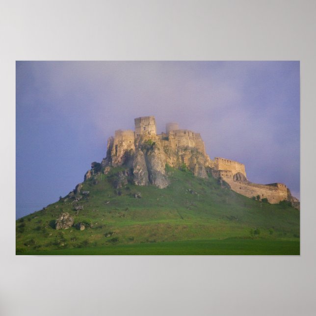 Póster Spissky hrad en la niebla, Eslovaquia (Frente)
