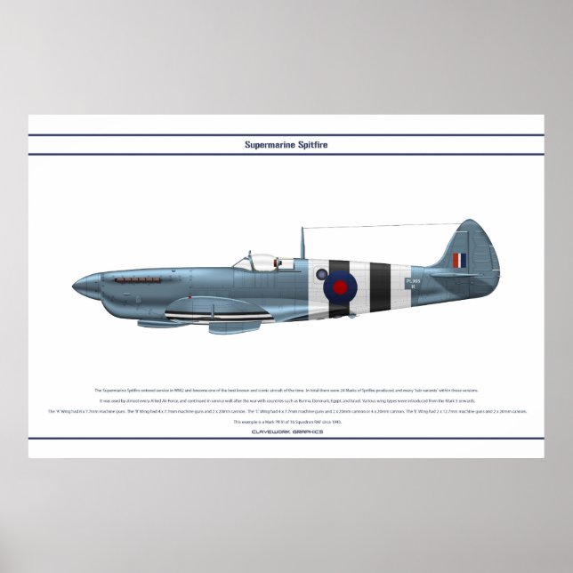 Póster Spitfire GB 16 Square 2 (Frente)