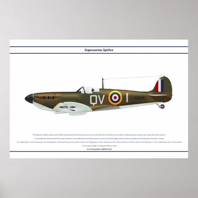 Póster Spitfire GB 19 Square 1 (Frente)