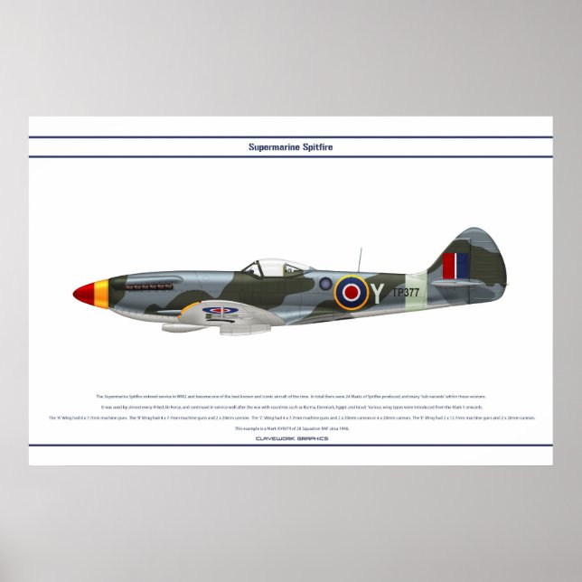 Póster Spitfire GB 28 Square 1 (Frente)
