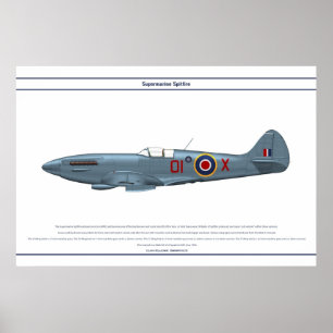 Póster Spitfire GB 2 Sqn 1