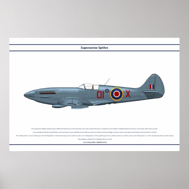 Póster Spitfire GB 2 Sqn 1 (Frente)