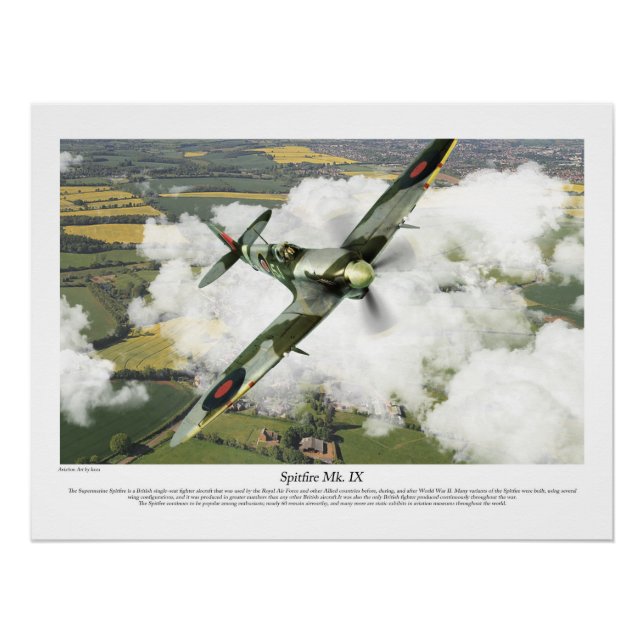 Póster Spitfire Mk. IX (Anverso)