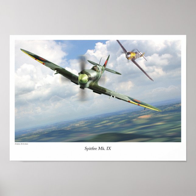 Póster Spitfire Mk. IX (Frente)