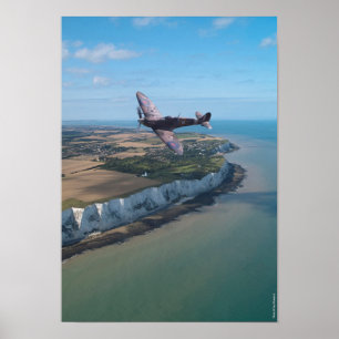 Póster Spitfire sobre Inglaterra