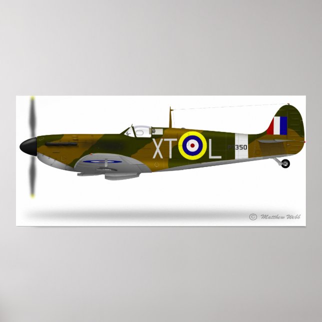 Póster Spitfire supermarino (Frente)