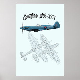 Póster Spitfire XIX (19 Mk)