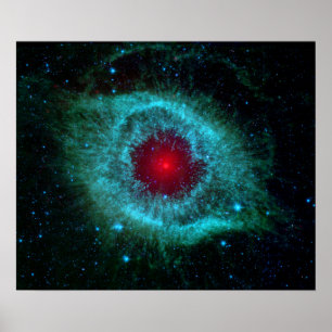 Póster Spitzer infrarrojo Helix Nebula