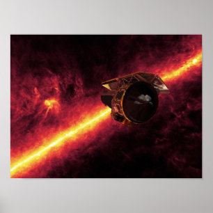 Póster Spitzer visto contra el cielo infrarrojo 2