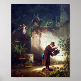 Póster Spitzweg Carl - Der Gartenfreund - Deutsche Maler