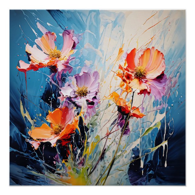 Póster Splash Arte floral (Anverso)