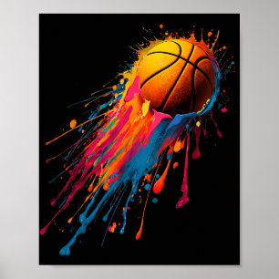 Póster Splash de pintura de color del tinte coloreado de