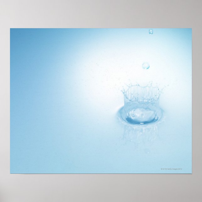 Póster Splash hecho por gota de agua (Frente)