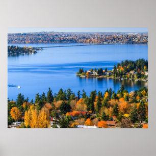 Póster Splendid colors of fall at Bellevue