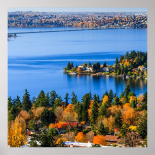 Póster Splendid colors of fall at Bellevue