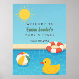 Póster Splish Splash es una bienvenida de Baby Shower par