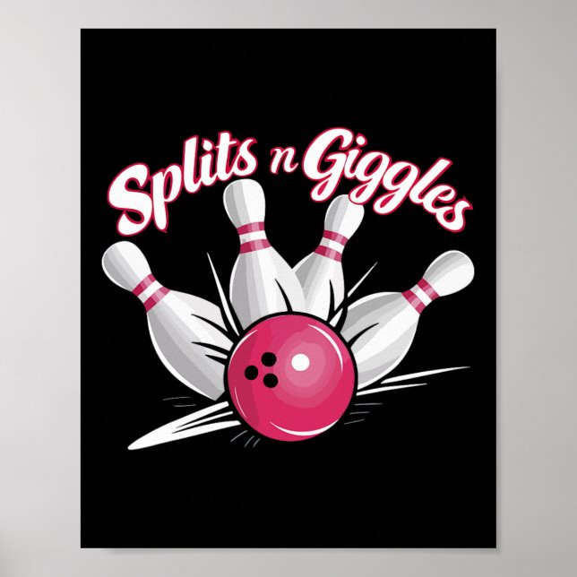 Póster Splits N Giggles Funny Bowler Bowler Ball (Frente)