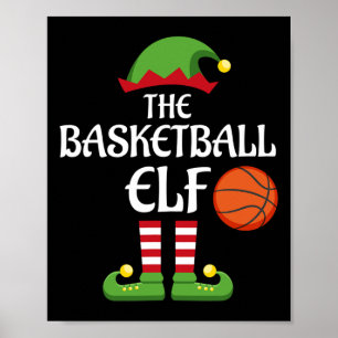 Póster Spo de Navidades del grupo de juego de baloncesto 
