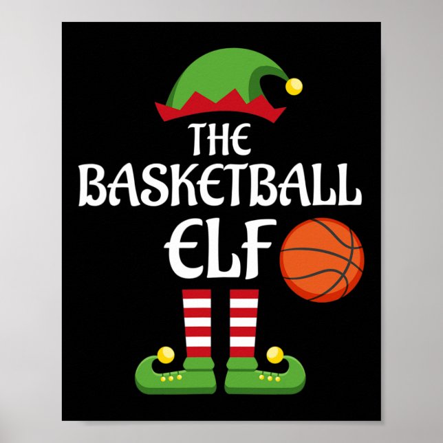Póster Spo de Navidades del grupo de juego de baloncesto  (Frente)