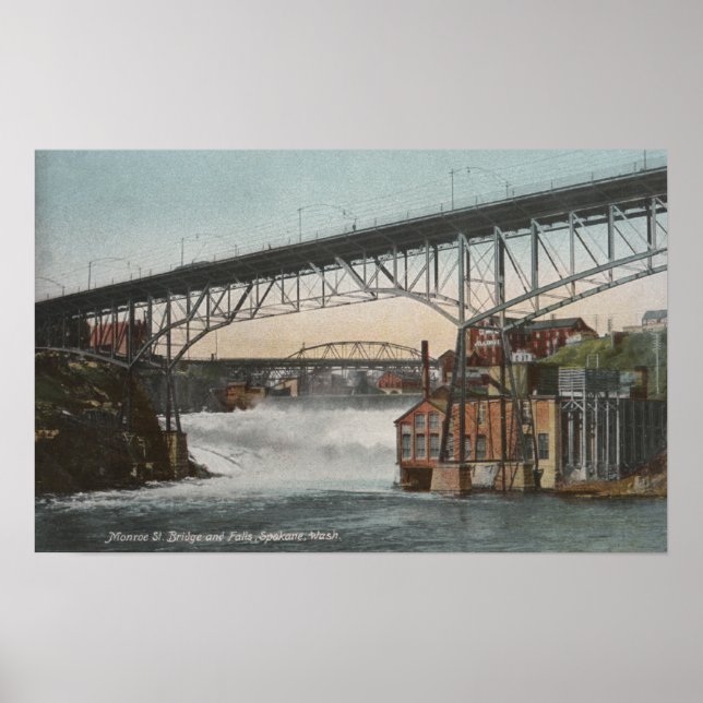 Póster Spokane, Washington - Calle Monroe (Frente)