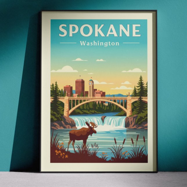Póster Spokane Washington Vintage (Subido por el creador)