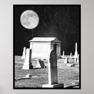 Póster Spooky Graveyard Poster