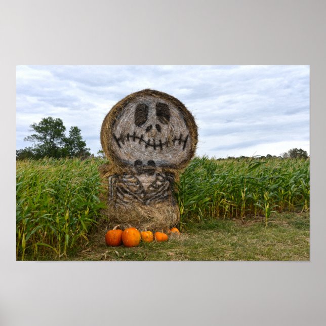 Póster Spooky Hay Bale (Frente)