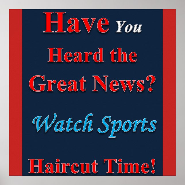 Póster Sports Haircut Sale Poster Matte (Frente)