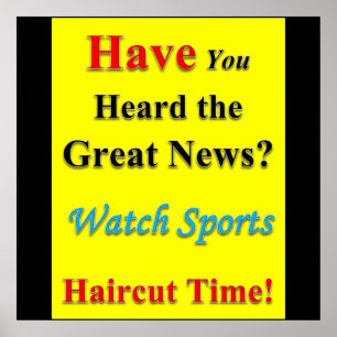 Póster Sports Haircut Sale Poster Matte
