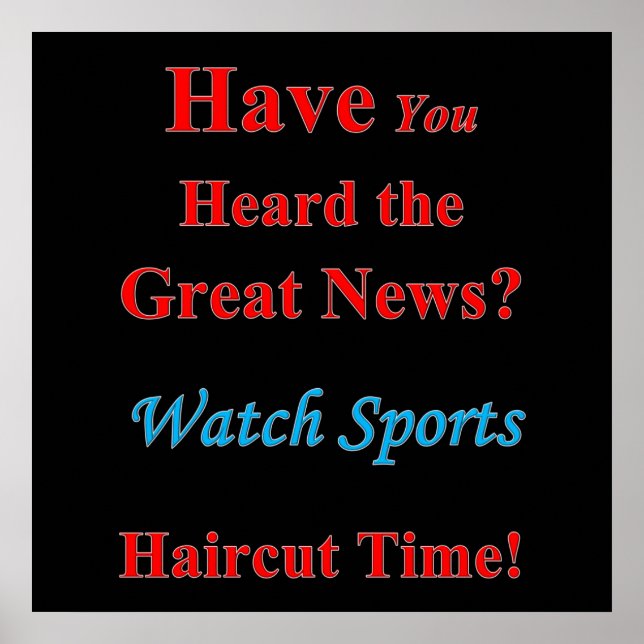 Póster Sports Haircut Sale Poster Matte (Frente)