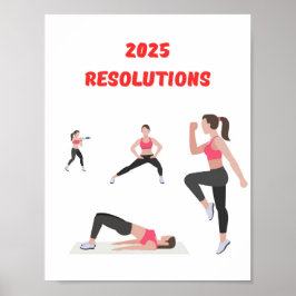 Póster Sportswoman 2025 Resoluciones Wall art