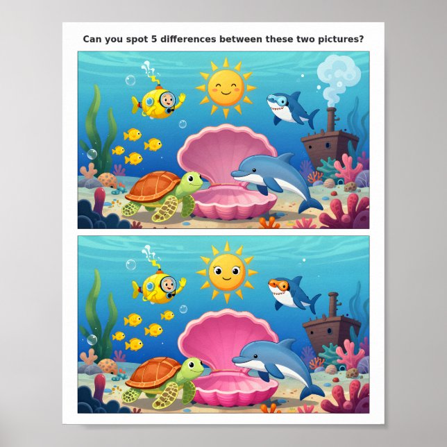 Póster Spot the Difference Adventure Poster  (Frente)