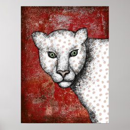 Póster Spoted Leopard dice Hey Poster Wall Art