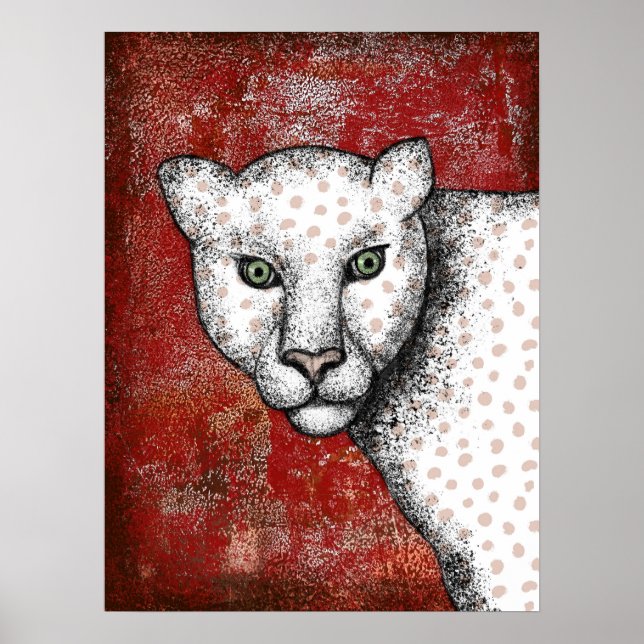Póster Spoted Leopard dice Hey Poster Wall Art (Frente)