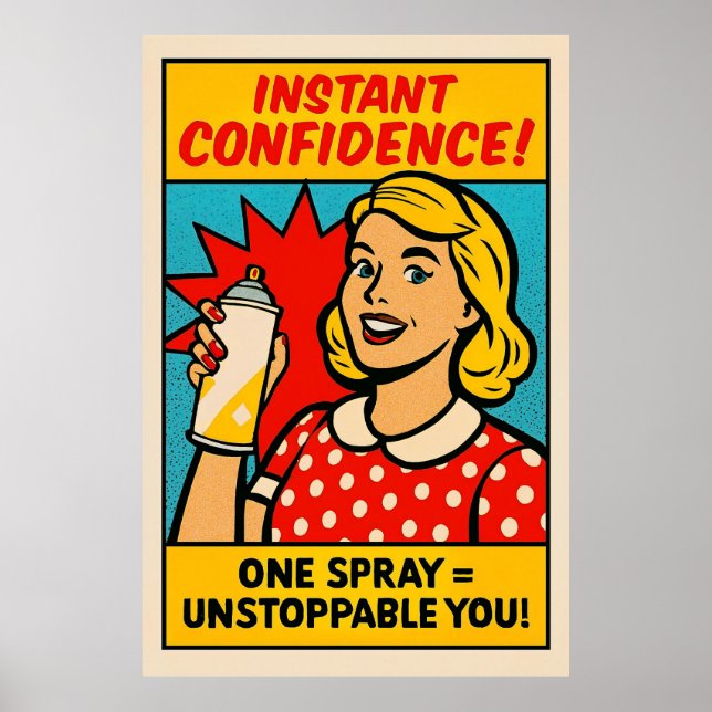Póster Spray de confianza instantánea - Potenciación del  (Frente)
