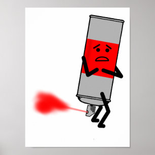 Póster Spray Fart Paint Funny Poster