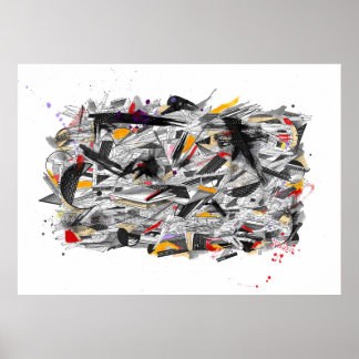 Póster Spray geométrico