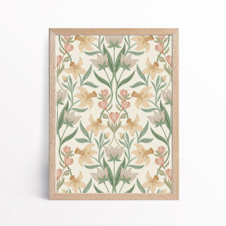 Póster Spring Arts and Crafts Floral Botanical Art