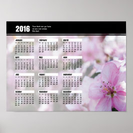 Póster Spring Blossoms Calendar 2016