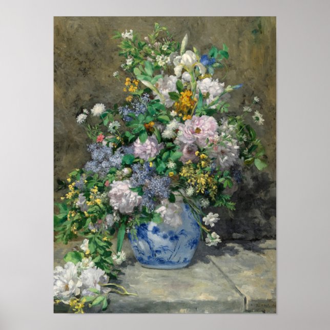 Póster Spring Bouquet, 1866 by Pierre-Auguste Renoir (Frente)