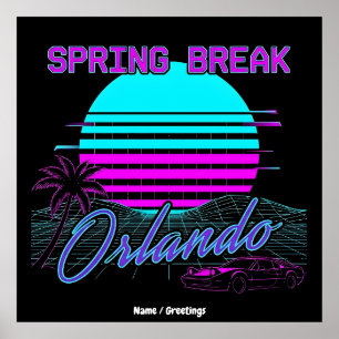 Póster Spring Break 2026 Orlando Después del Anochecer Re