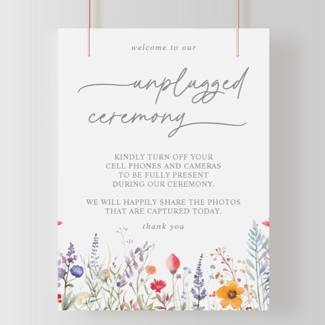 Póster Spring Colorful Wildflower Unplugged Ceremony  (Subido por el creador)