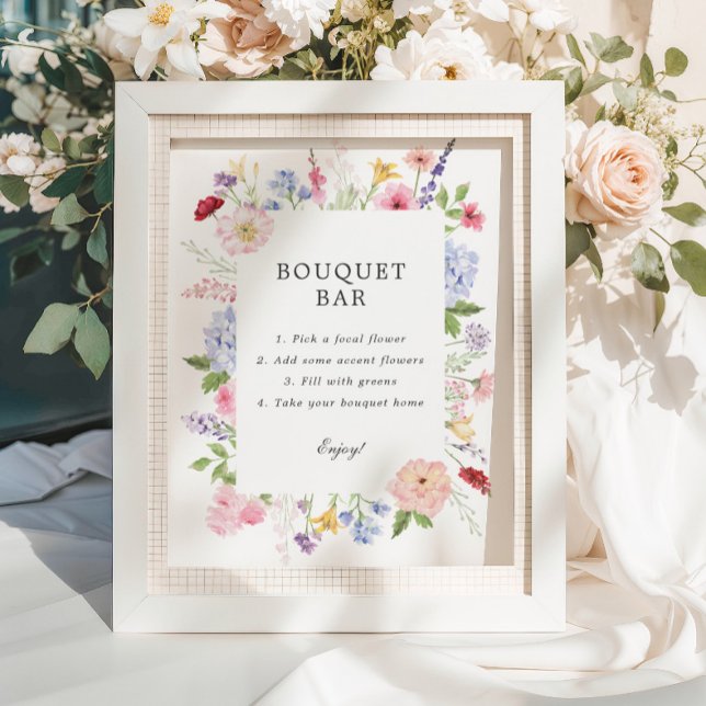 Póster Spring Floral Frame Bouquet Bar (Subido por el creador)