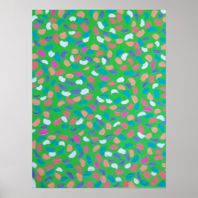 Póster Spring Greens Painterly Art (Frente)