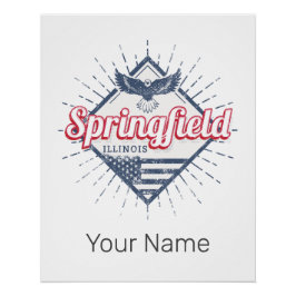 Póster Springfield City Illinois Estados Unidos