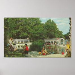 Póster Springs plateados 1960, Florida ~ Boats Inferiores