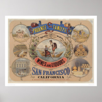 Póster Spruance Stanley & Co., Wines & Liquors, SF (1305)